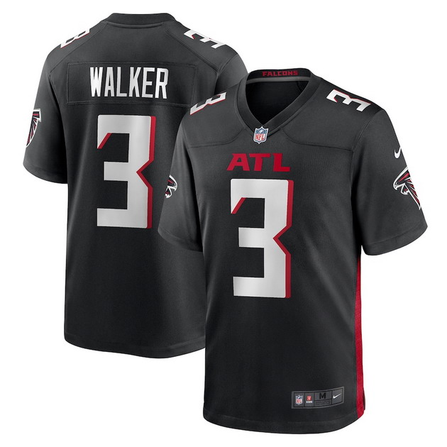 mens nike mykal walker black atlanta falcons game player jersey